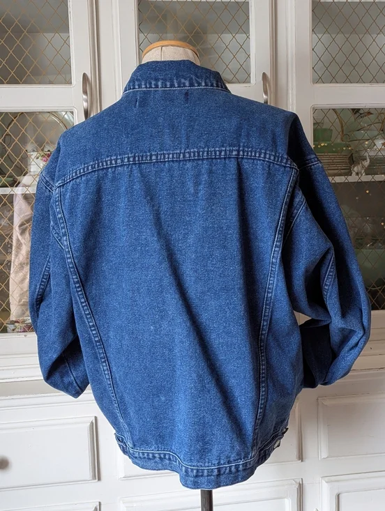 80s Club Monaco RARE VTG Authentic Denim Trucker Indigo Jean Jacket - Picture 16 of 16